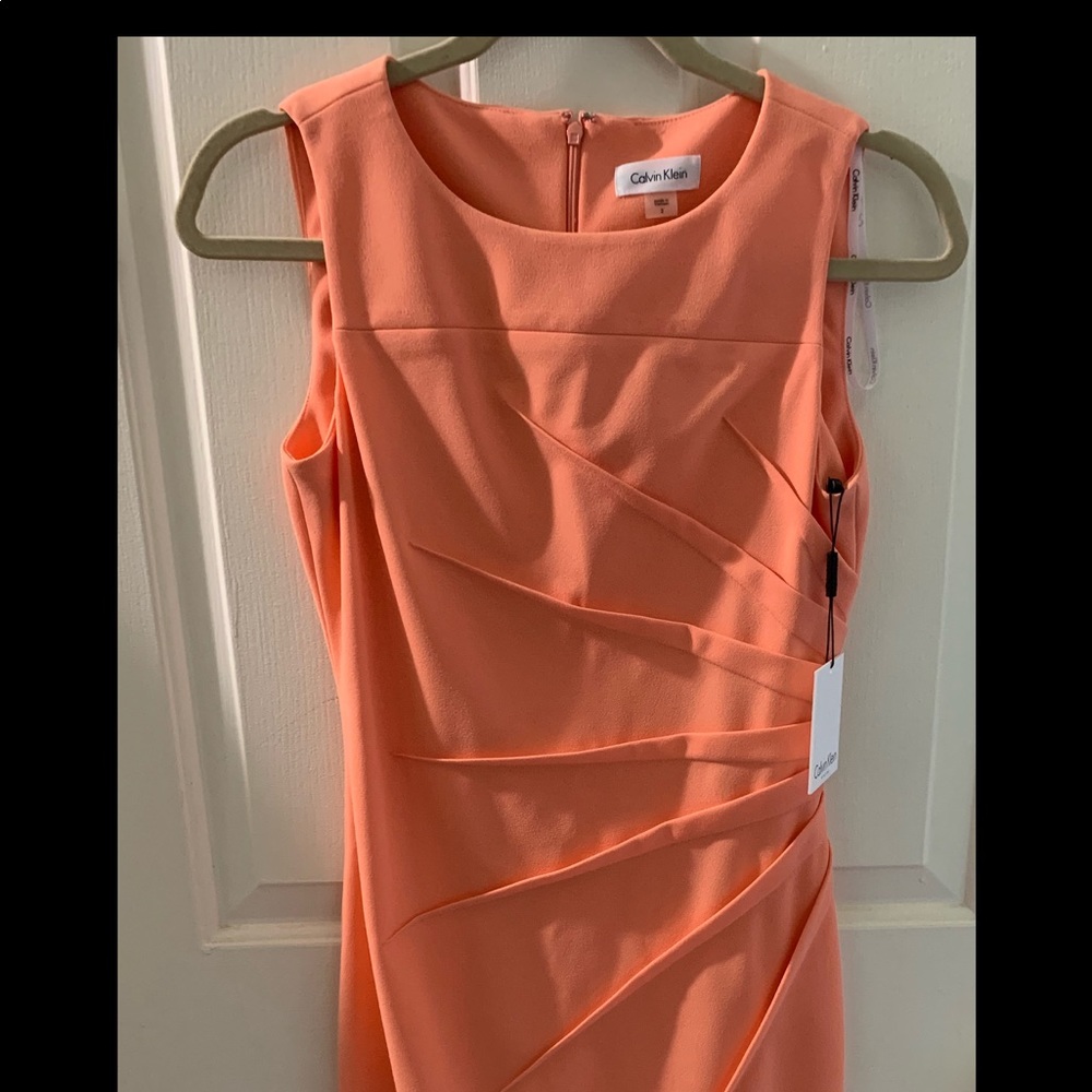 Peach Calvin Klein dress